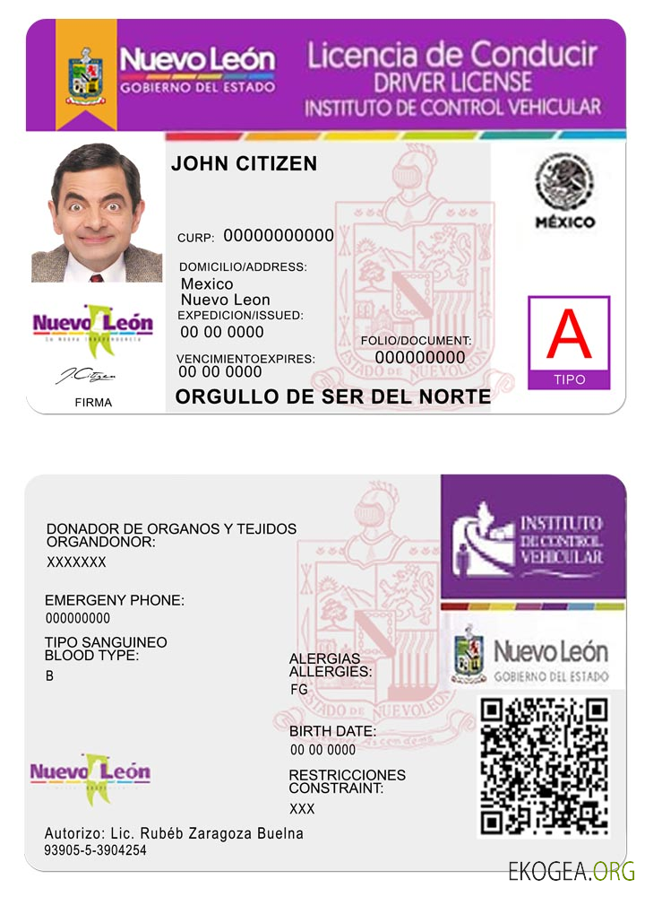 Nuevo Leon driving license